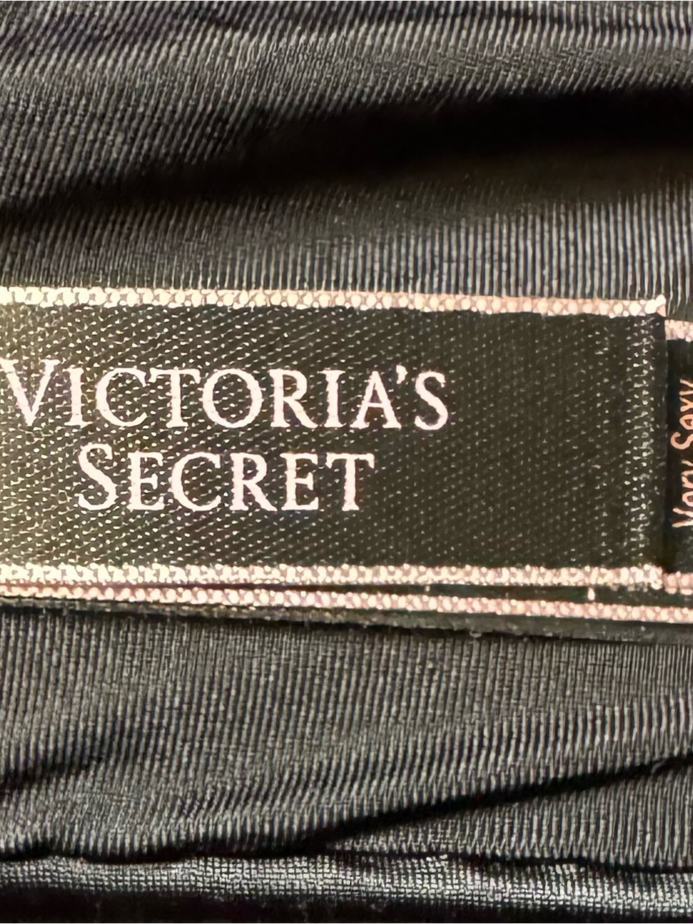 Victoria's Secret Very Sexy Black Push Up Bra Rhinestone Logo Straps Size 36G - Picture 7 of 8